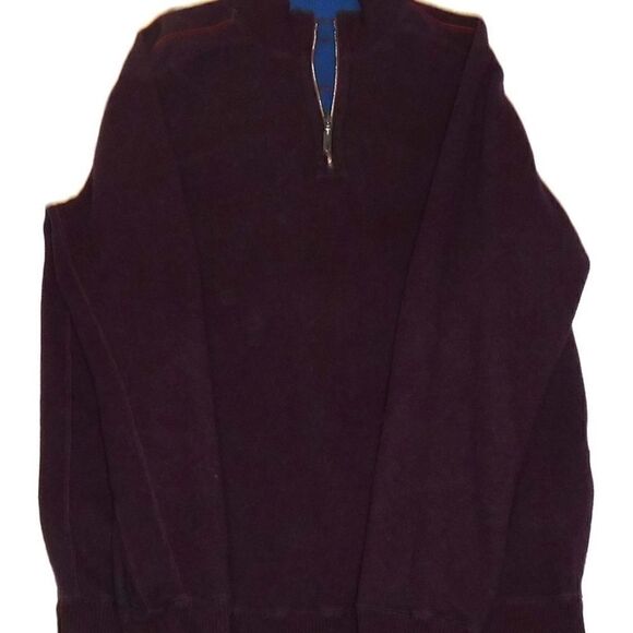 Tommy Bahama Reversible blue/maroon knit sweater - Picture 4 of 7